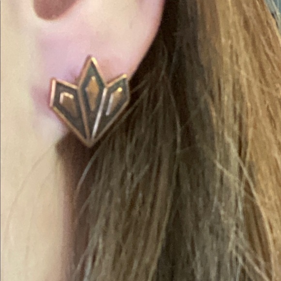 💛 Vintage Genuine Copper Southwestern CWMO Earrings - Picture 6 of 6